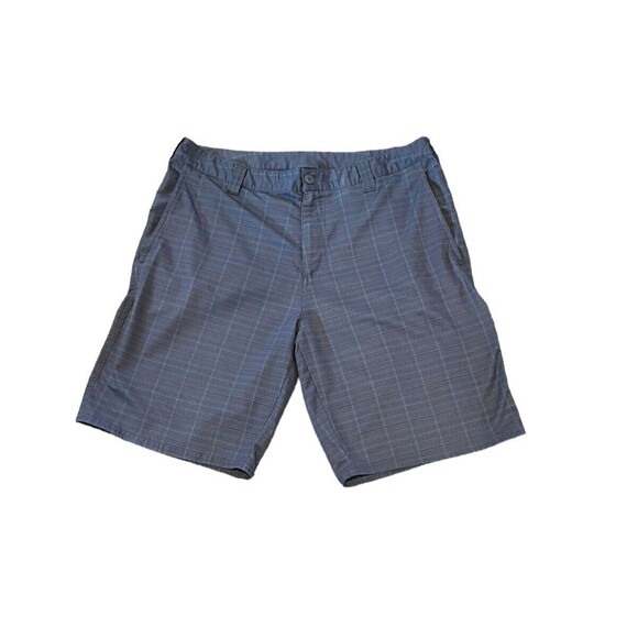 The North Face Shorts Mens 34 Gray Plaid Lightweight Stretch Hybrid Outdoor Hike - Picture 1 of 13